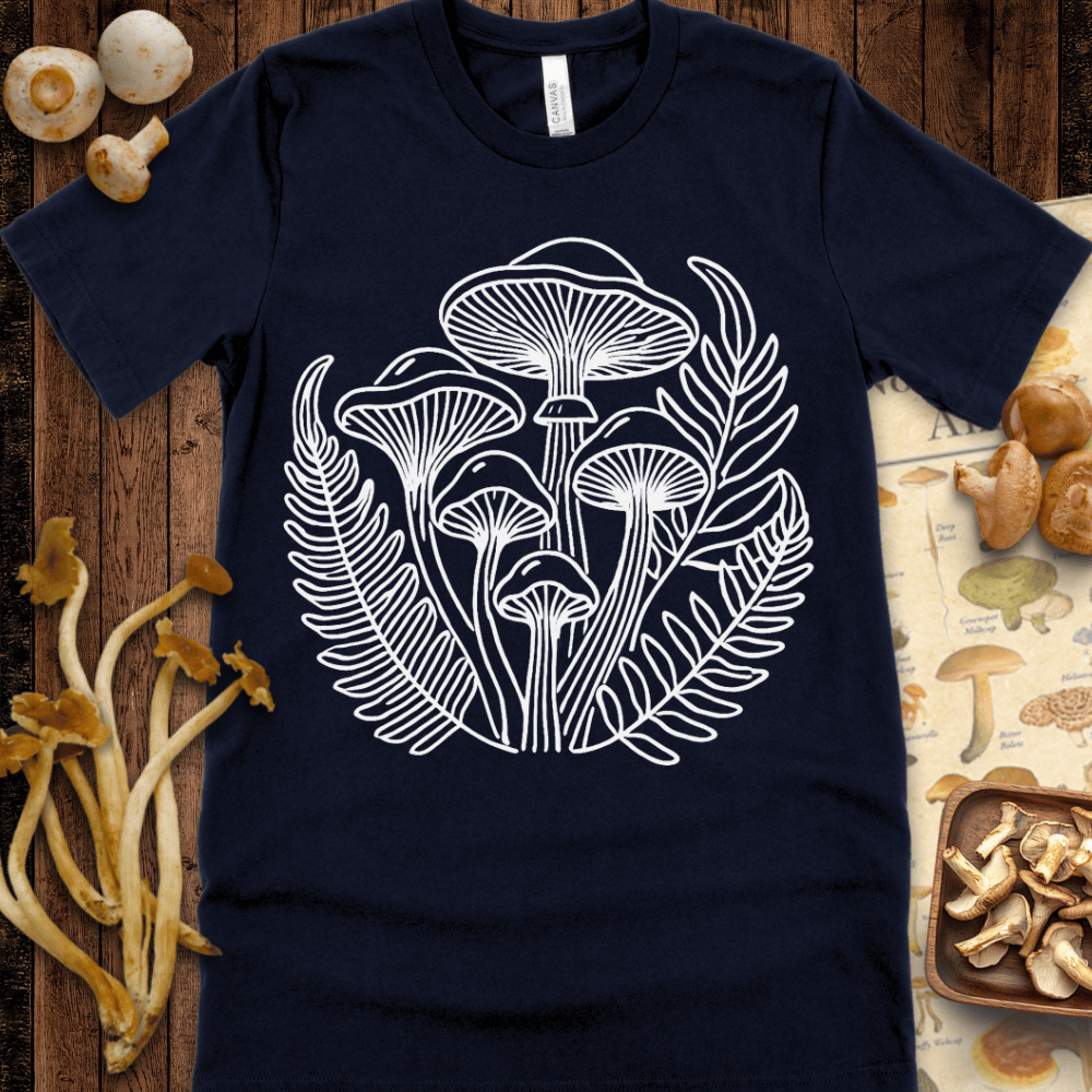 Fungi & Ferns Line Art Tee