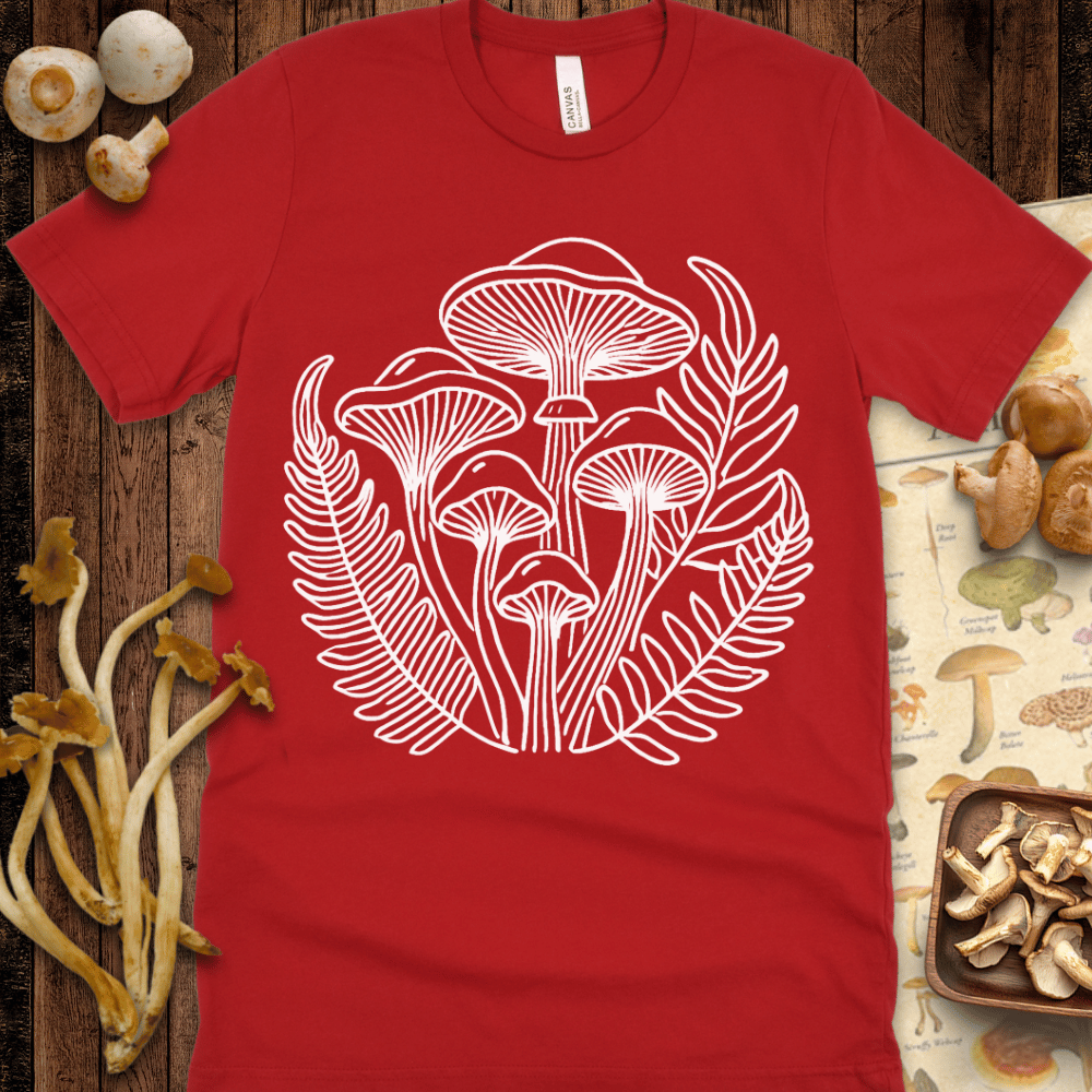 Fungi & Ferns Line Art Tee