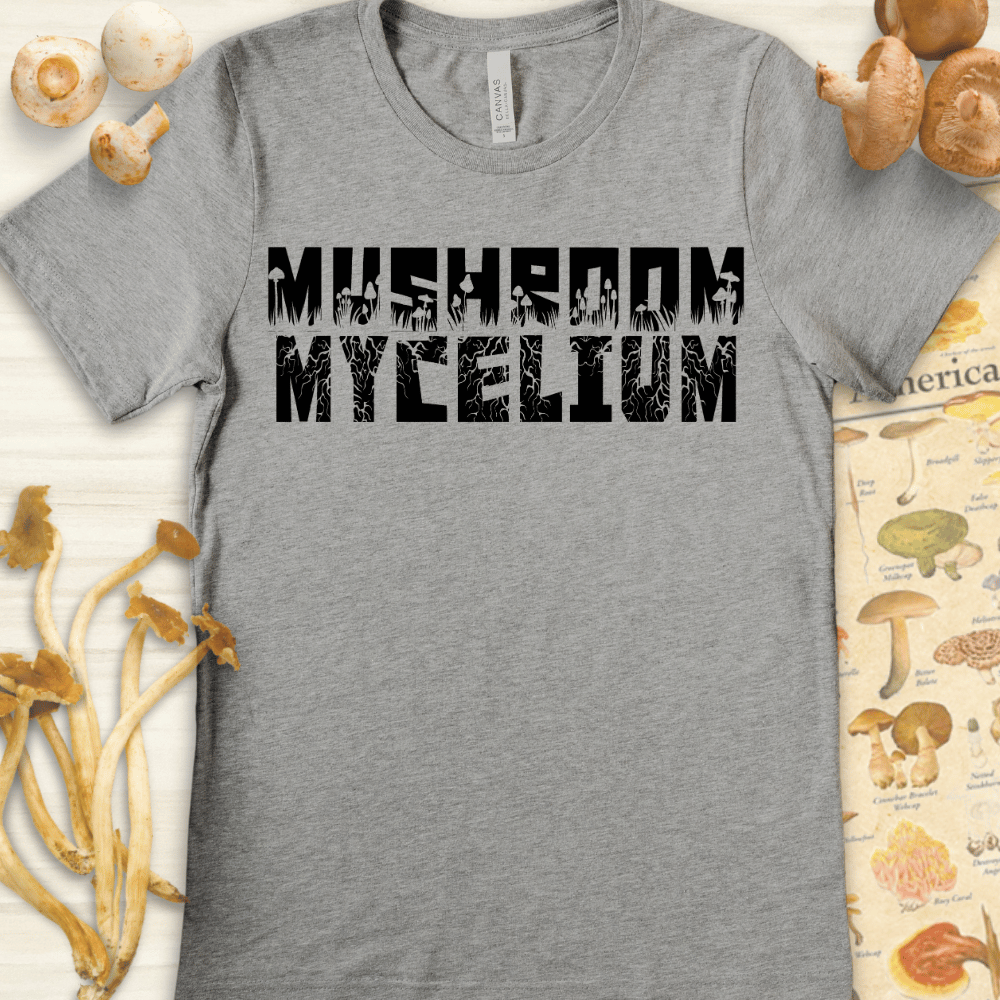 Mushroom Mycelium Tee Lite Gray