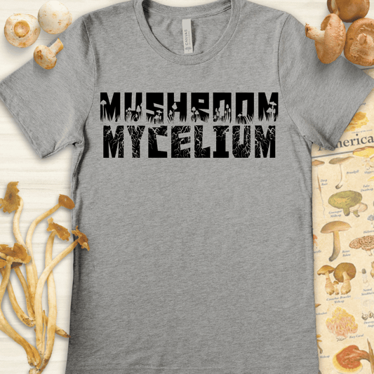 Mushroom Mycelium Tee Lite Gray