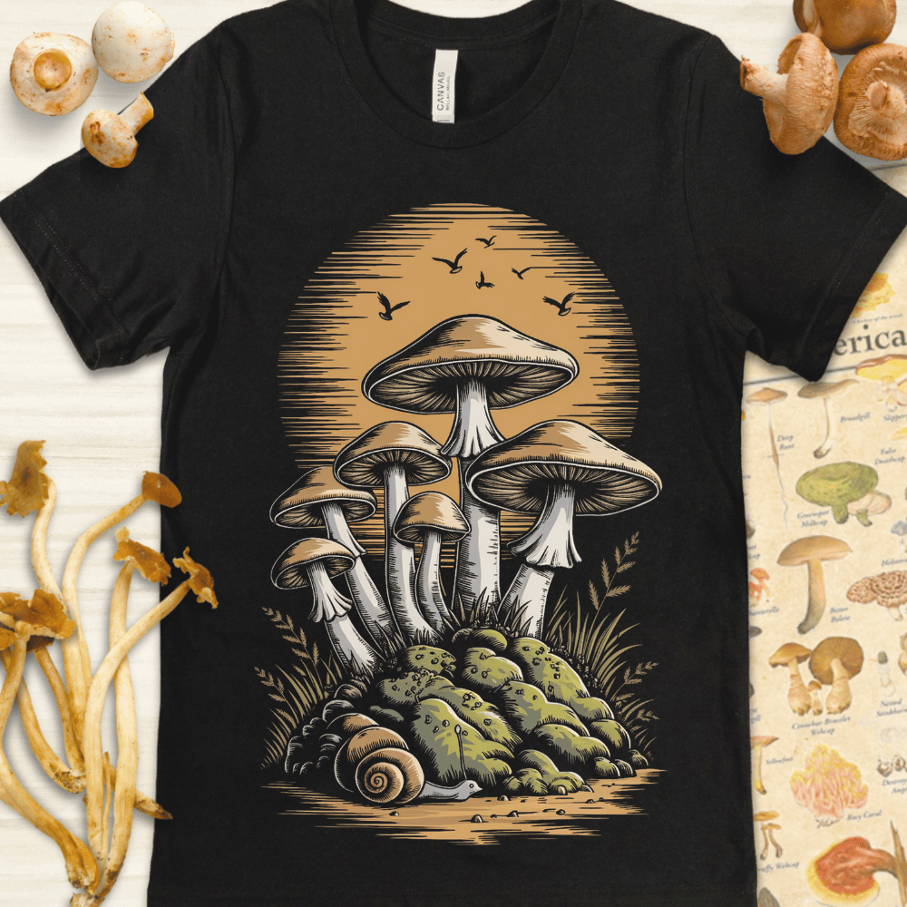 Sunset Snail Tee Black