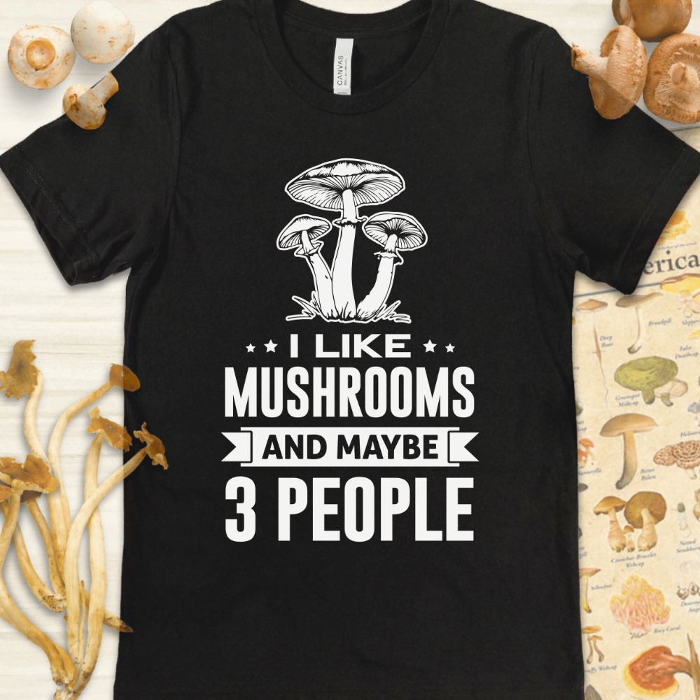 Mushrooms and 3 Tee Black