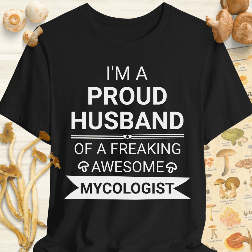 Husband Mycologist Tee Black