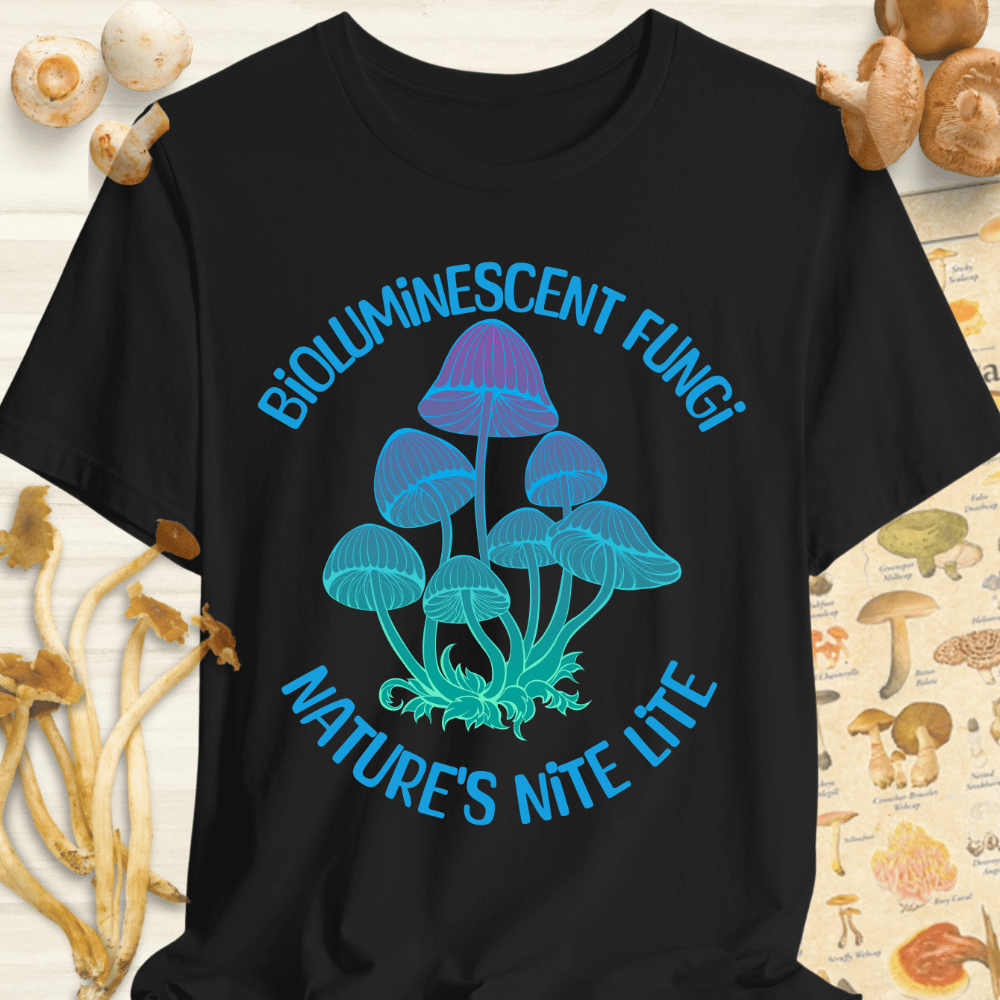 Bioluminescent Fungi Tee Black