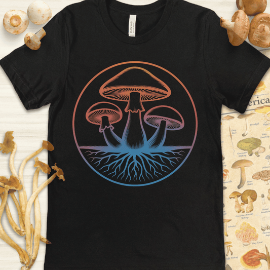 Radiant Fungi Tee Black