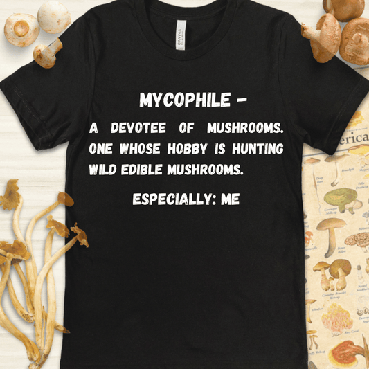 Mycophile Definition Tee Black