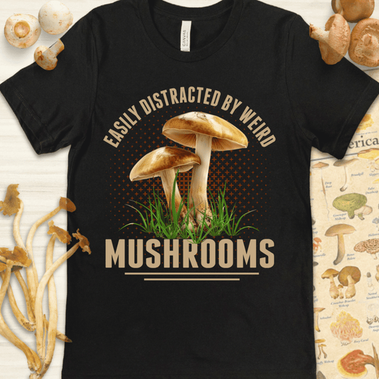 Weird Mushrooms Tee Black