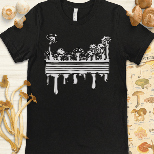 Drip Forest Shrooms Tee Black