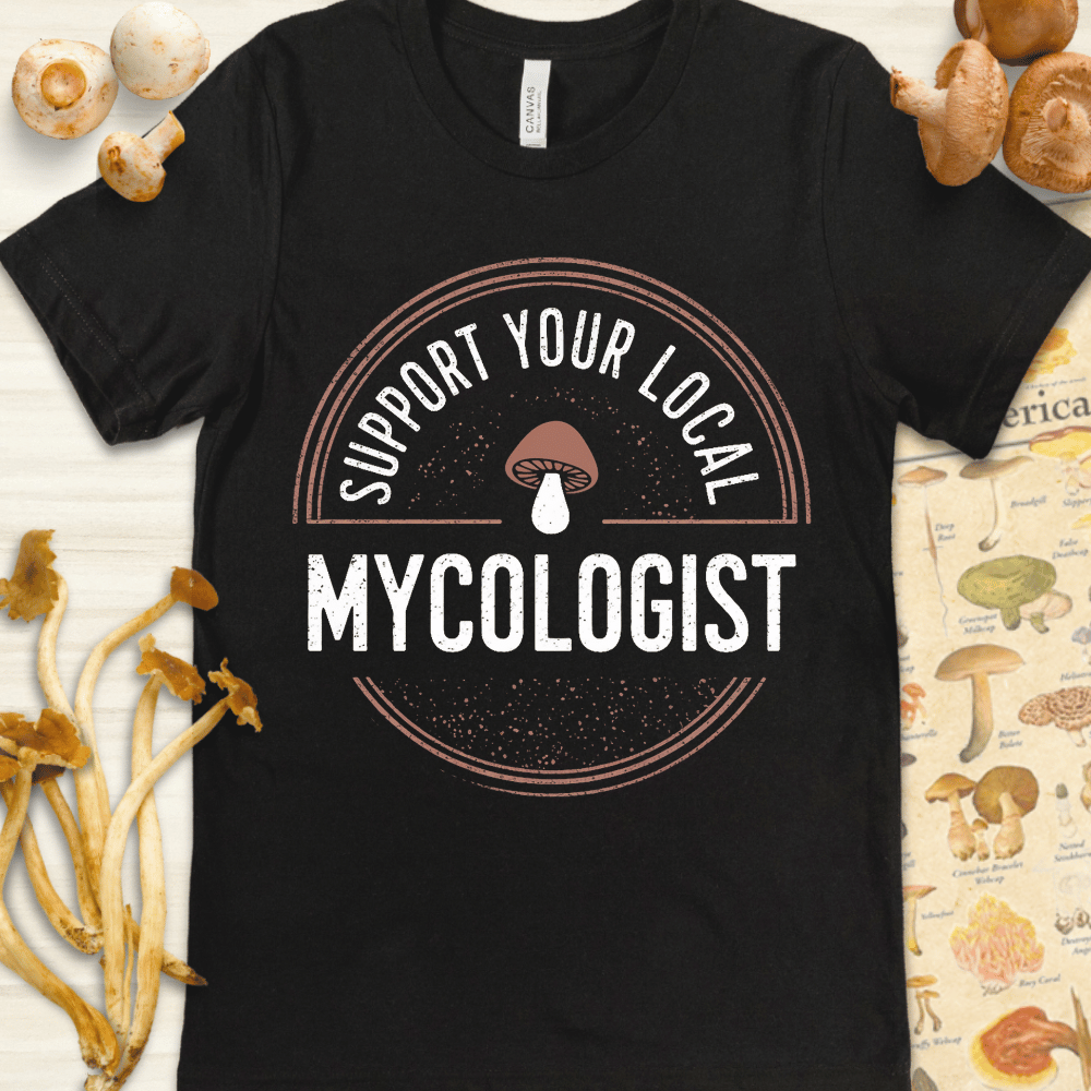 Support Mycologist Tee Black