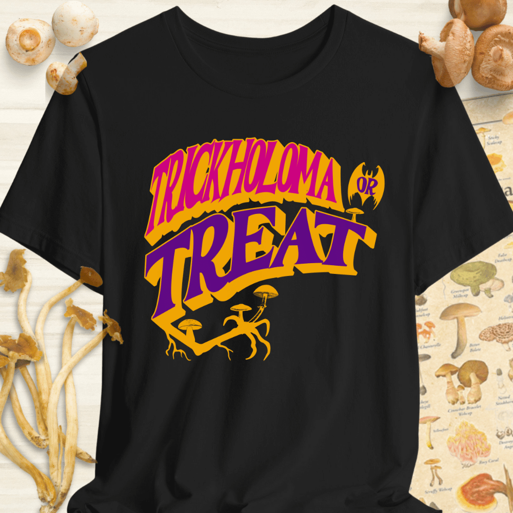 Trickholoma or Treat Tee Black