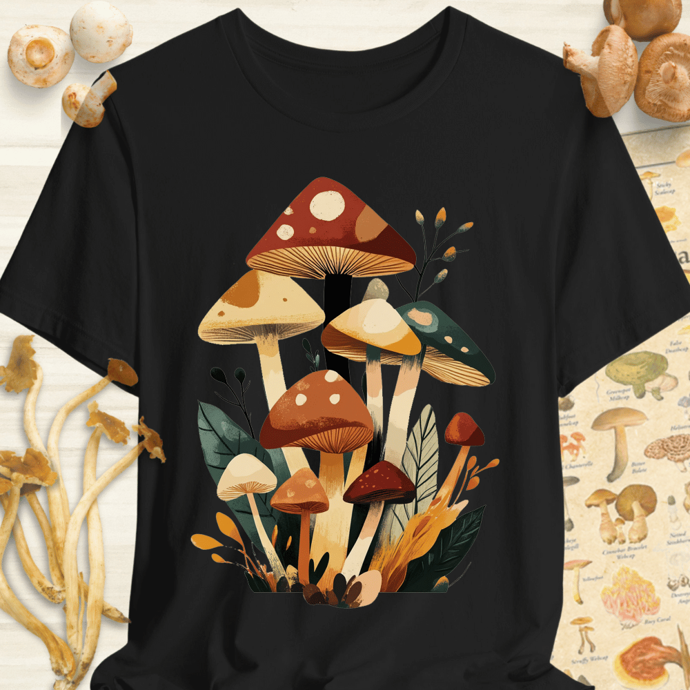 Cubism Flora Fungi Tee Black