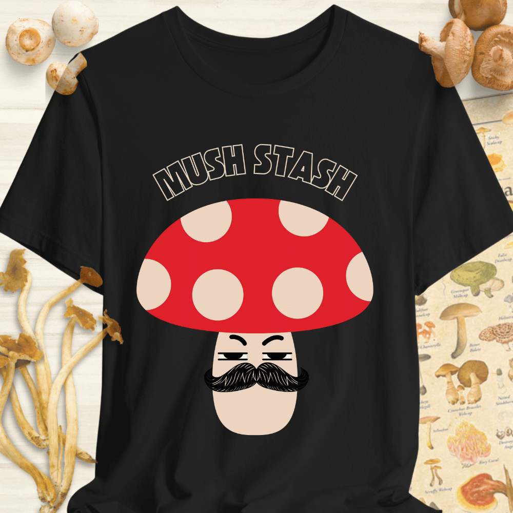 Mush Stach Tee Black