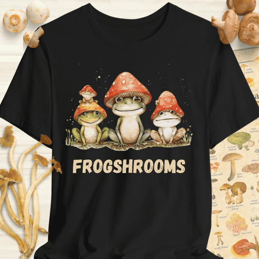 FrogShrooms In Hats Tee Black