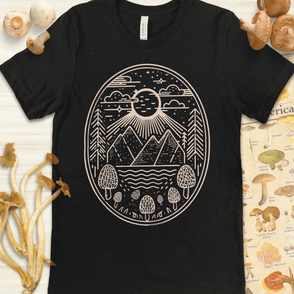 Moonlit Peaks Tee Black