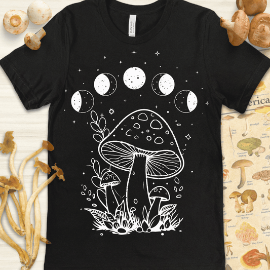 Mushroom Moon Tee Black