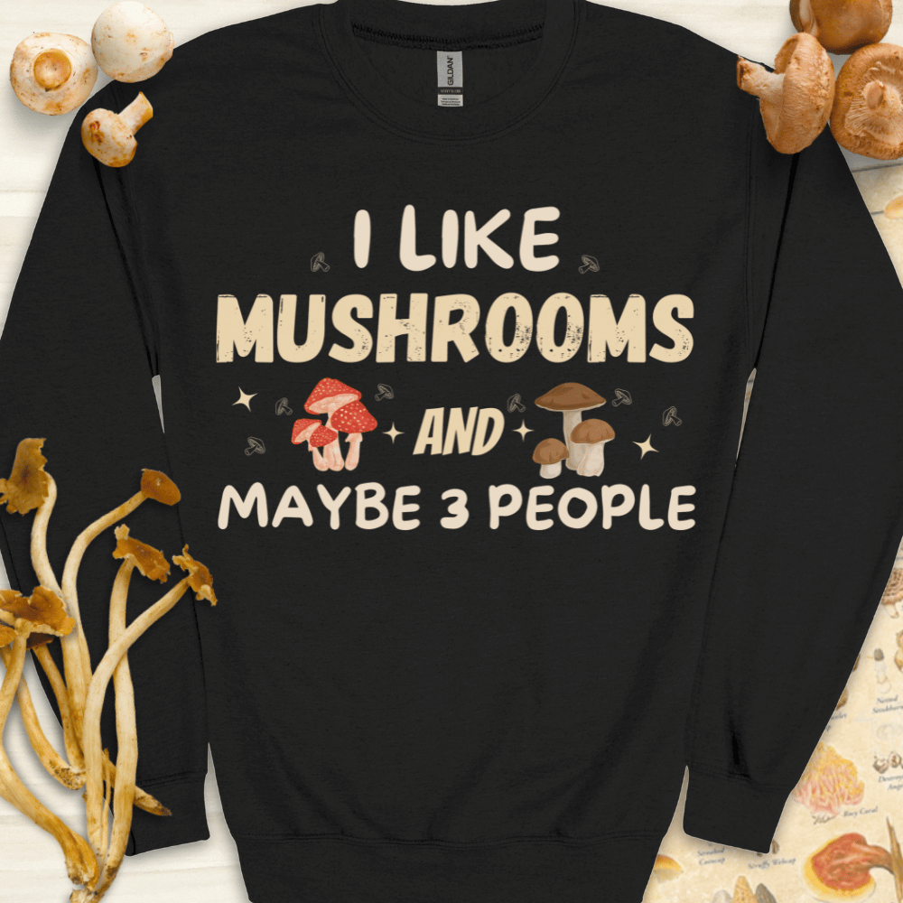 Mushroom & 3 Sweatshirt Black
