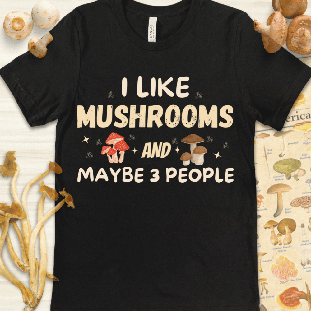 Mushroom and 3 Tee Black