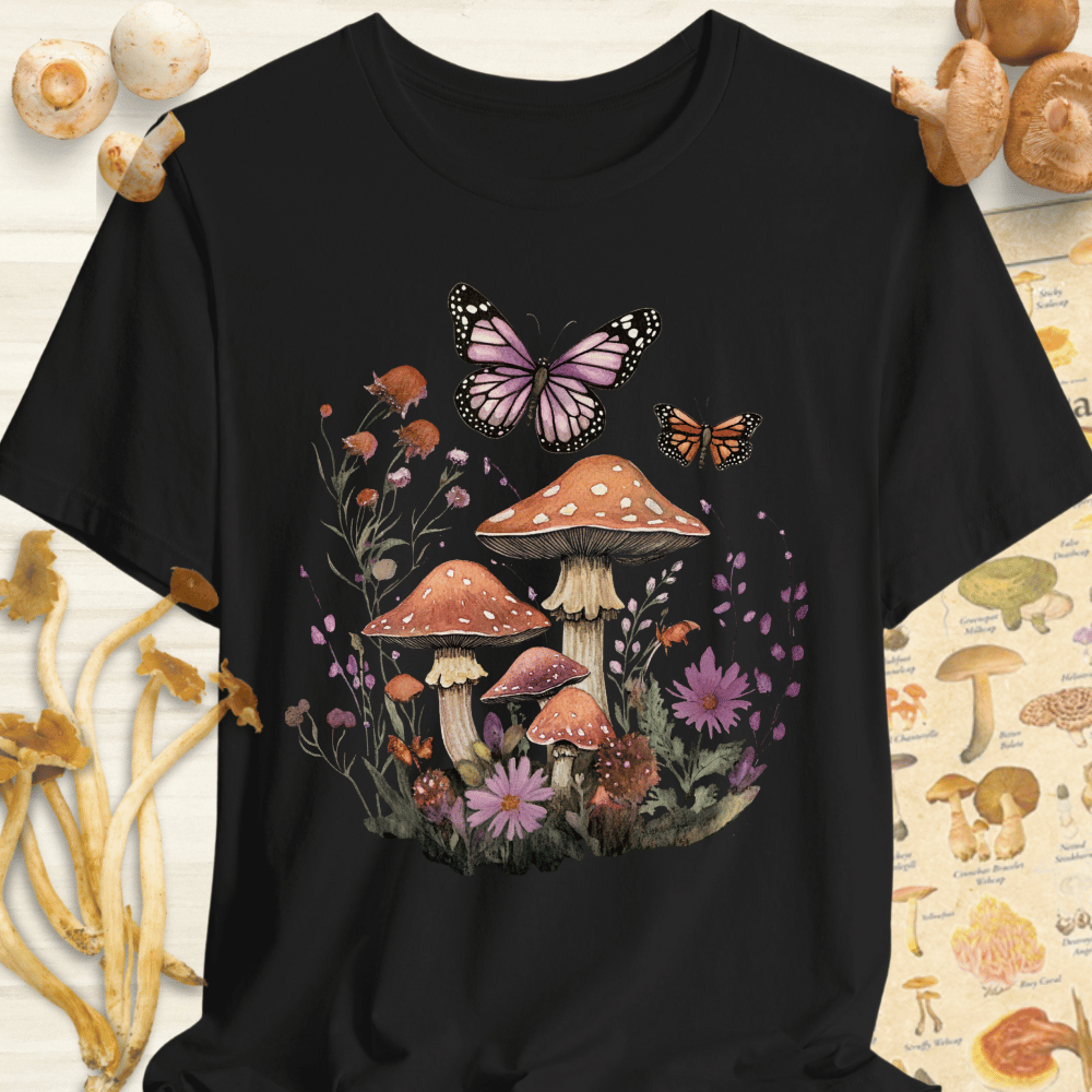 Fungi & Monarchs Tee Black