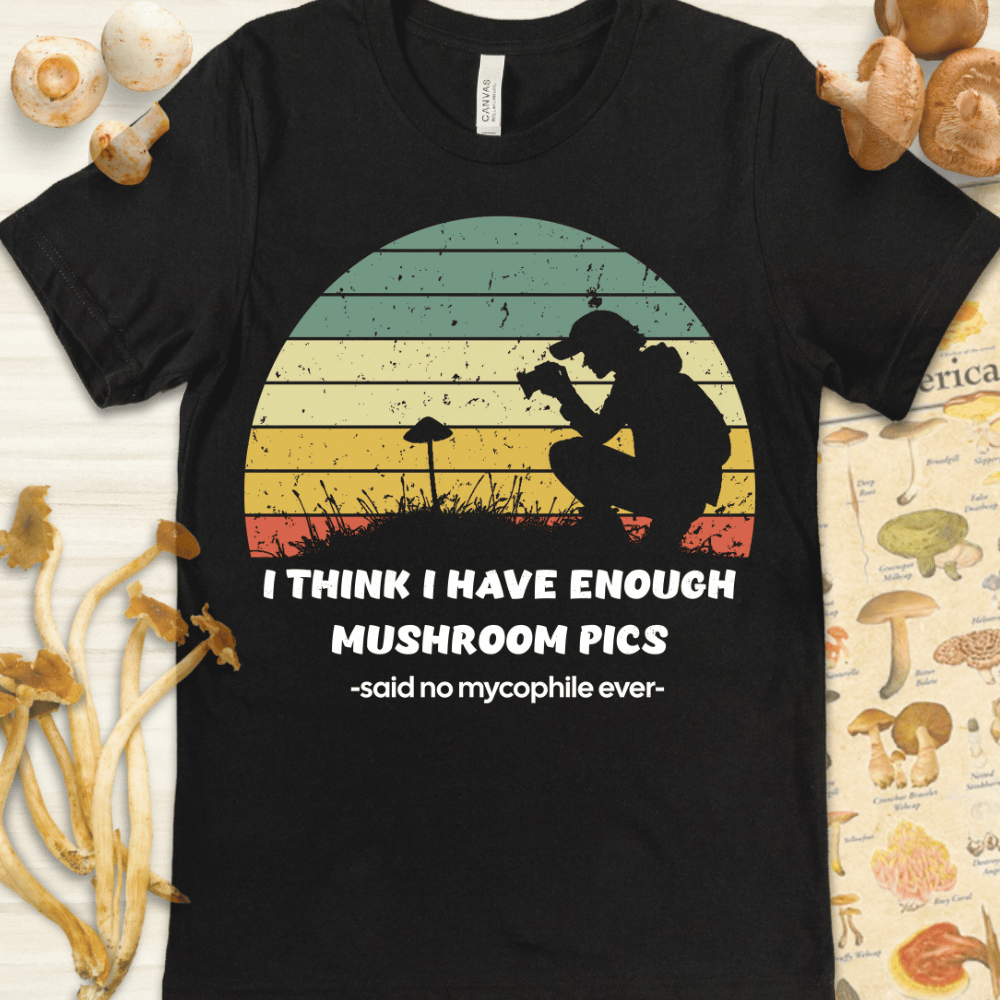 Mushroom Pics Tee Black