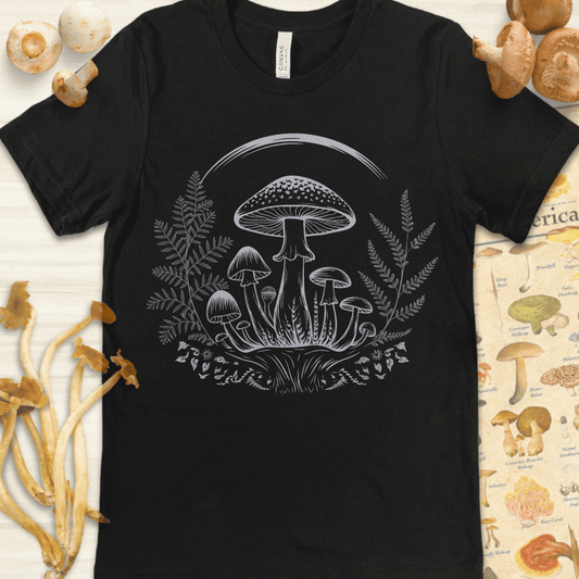 Caps & Ferns Tee Black