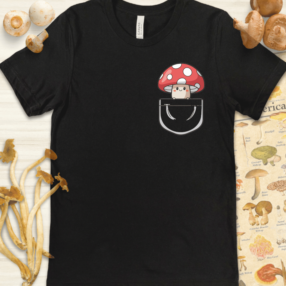 Pocket Shroom Tee Black