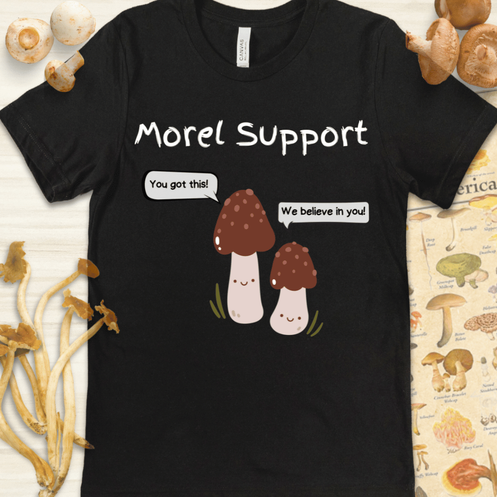 Morel Support Cute Tee Black