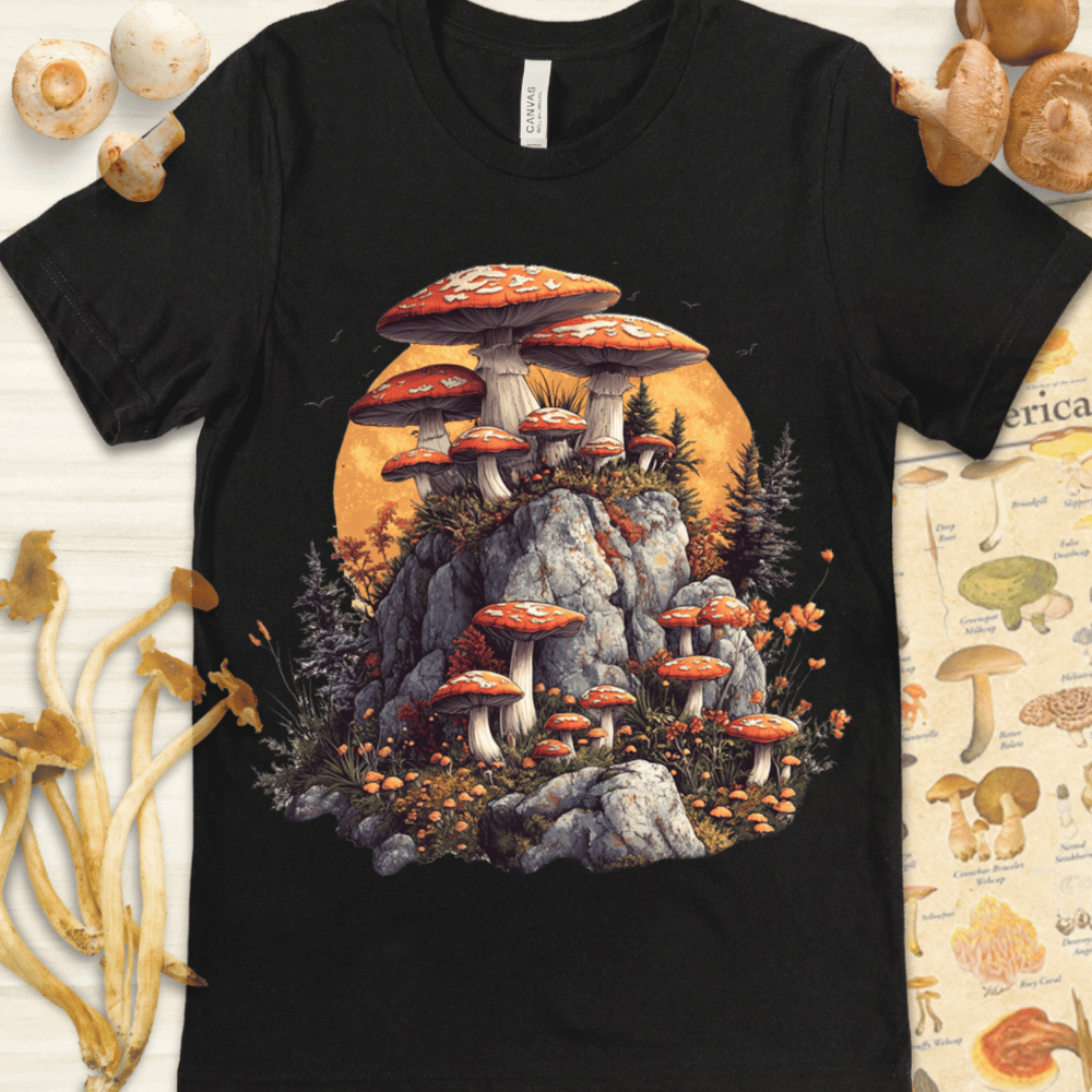 Mushroom Stone Tee Black