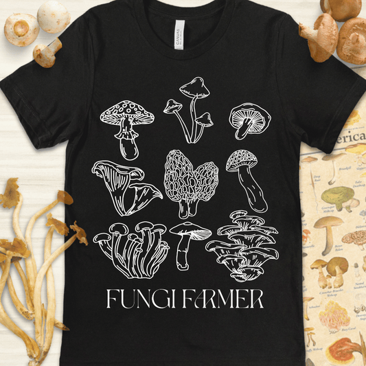 Fungi Farmer Tee Black