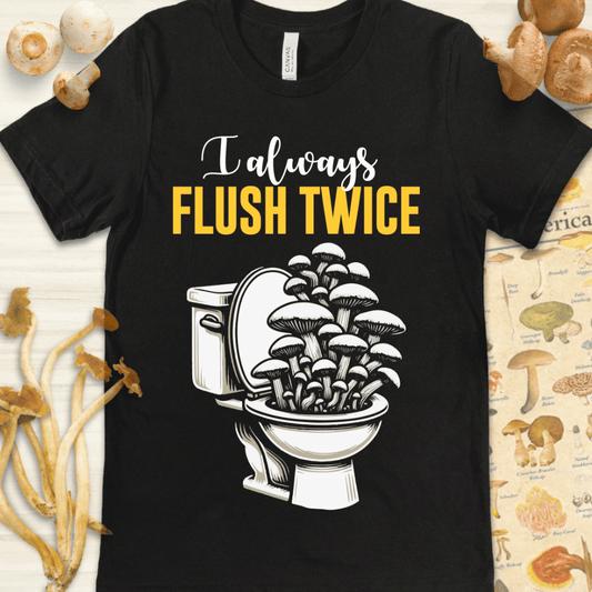 Flush Twice Harvest Tee Black