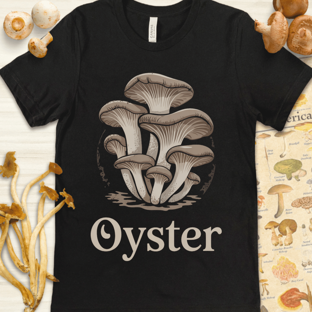 Oyster Mushroom Tee Black