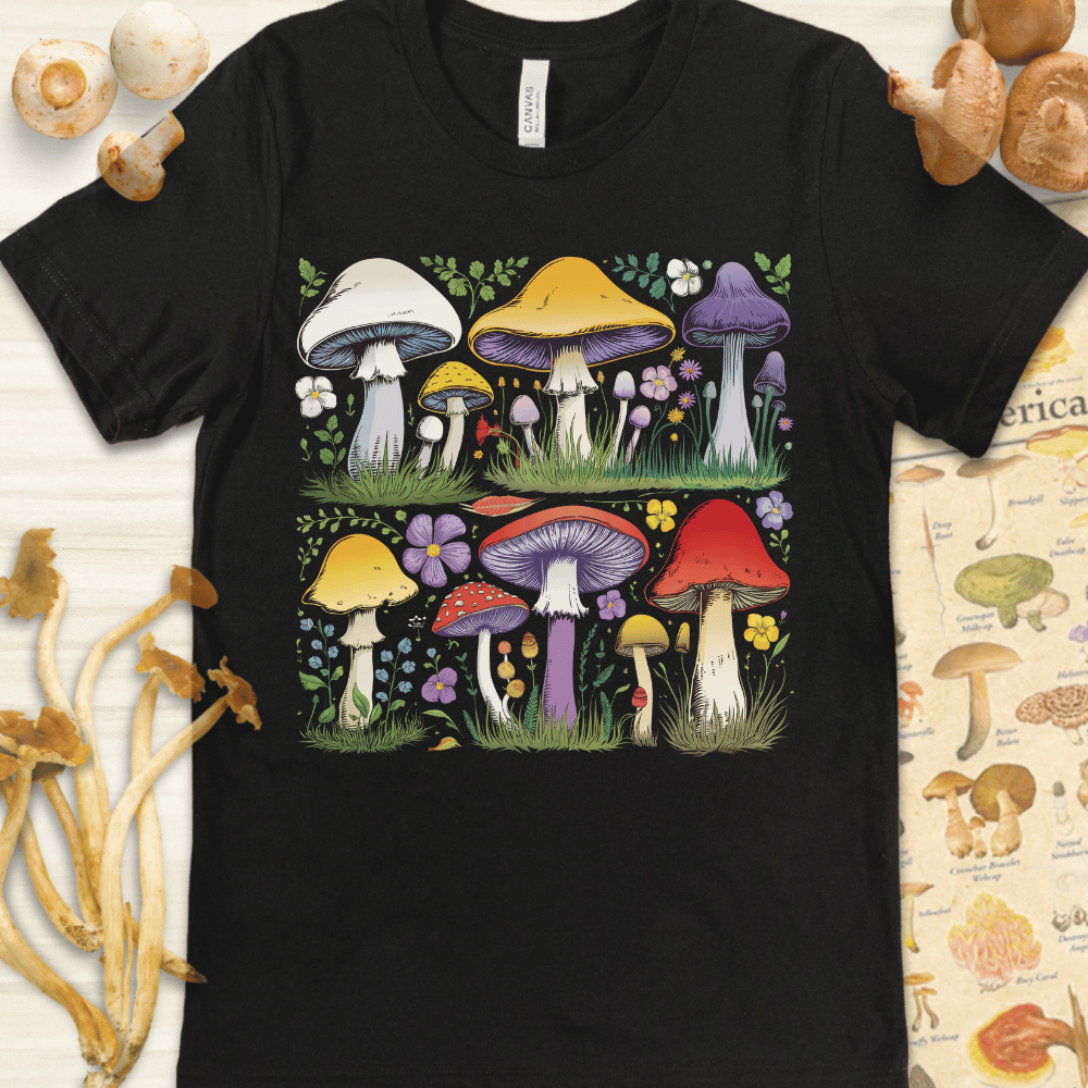 Fungi Fantasy Tee Black