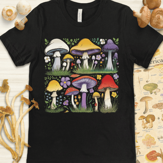 Fungi Fantasy Tee Black