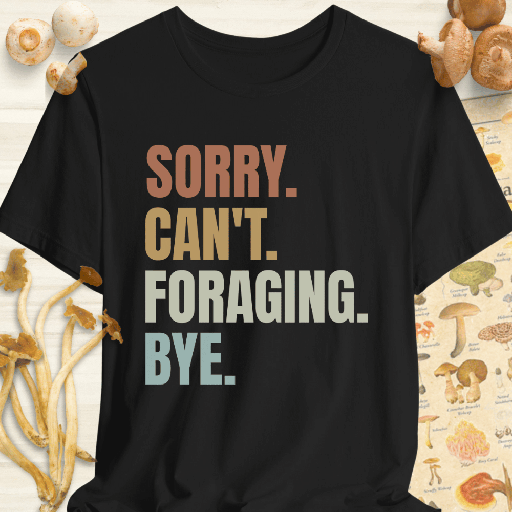 Sorry Foraging Bye Tee Black