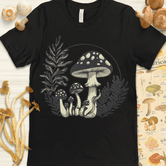 Moonlit Mycelium Tee Black