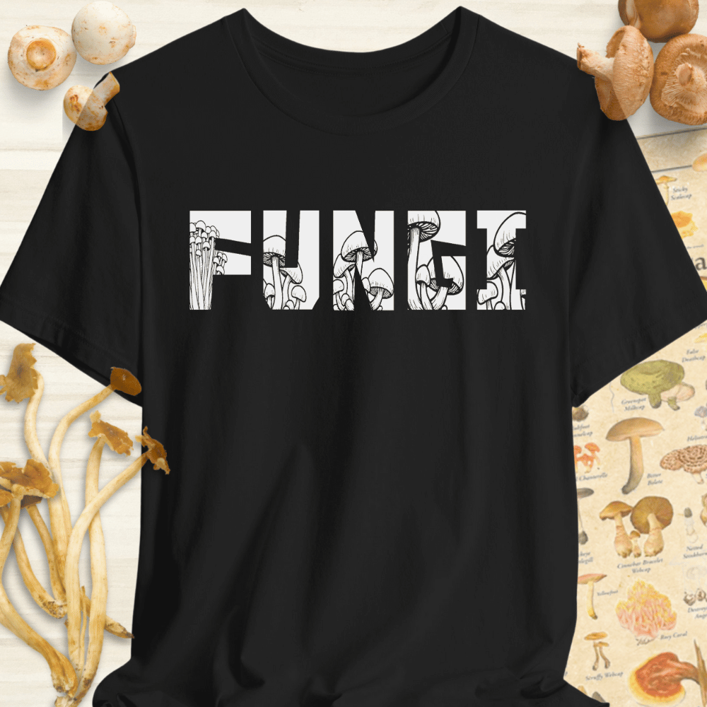 Fungi Script In Fungi Tee Black
