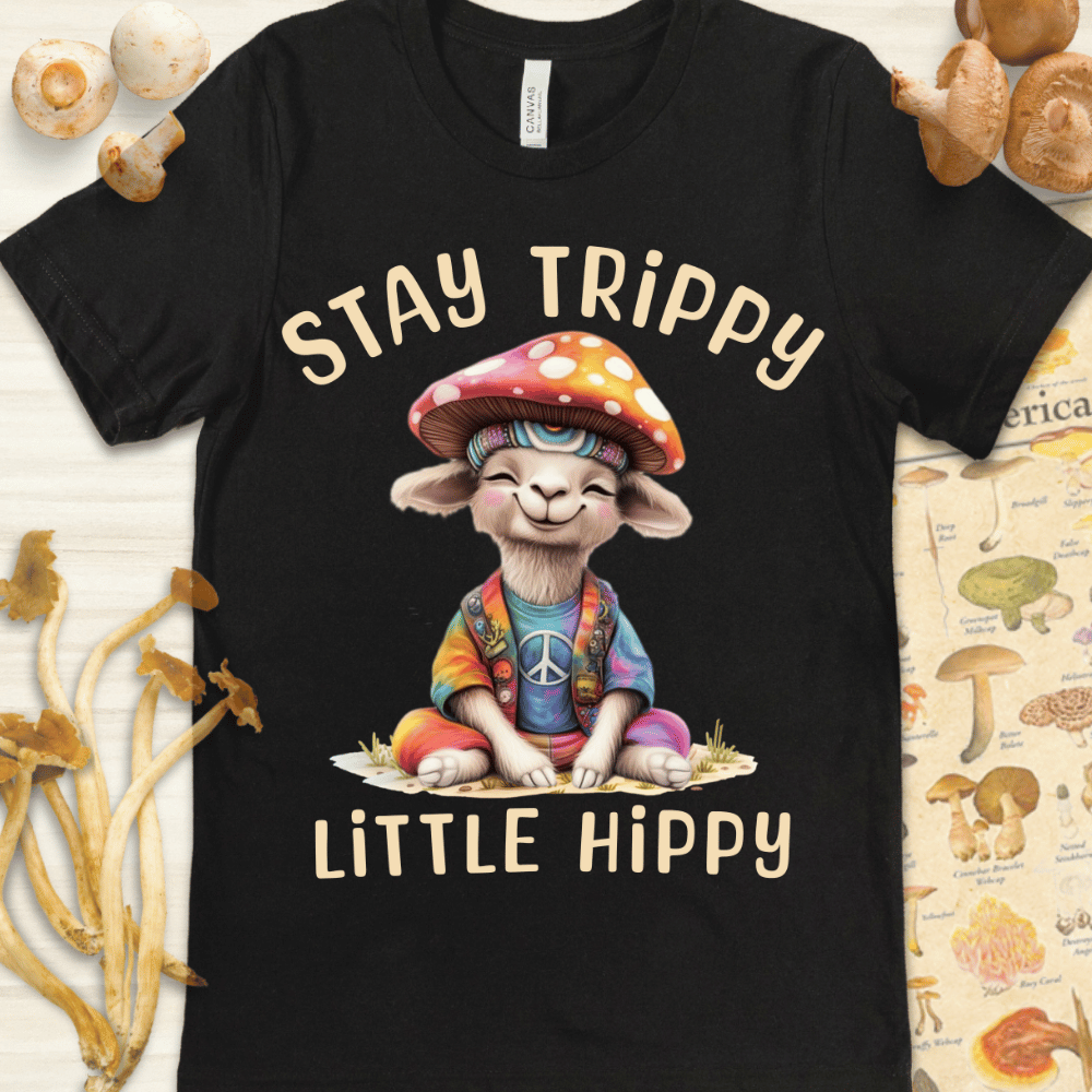 Stay Trippy Little Tee Black