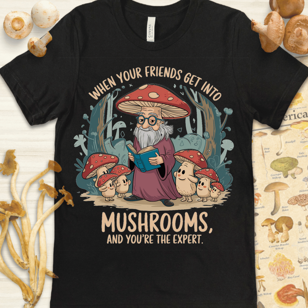 Mushroom Expert Tee Black
