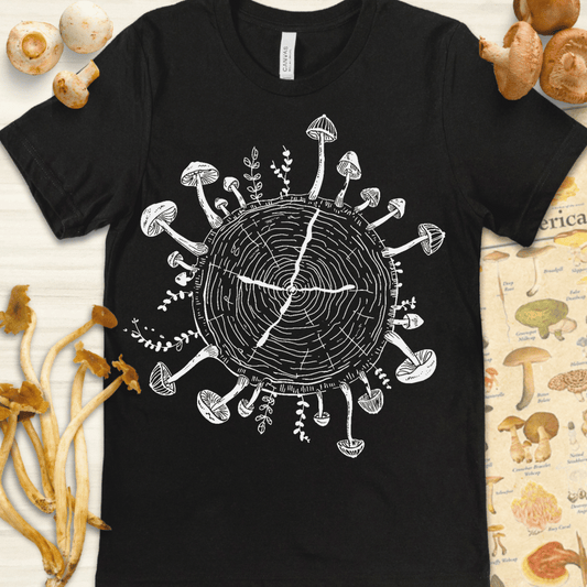 Tree Ring Fungi Tee Black