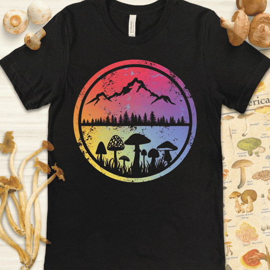 Mushroom Glow Tee Black