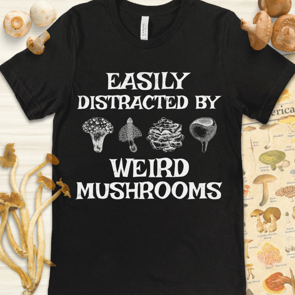 Weird Mushrooms Tee Black