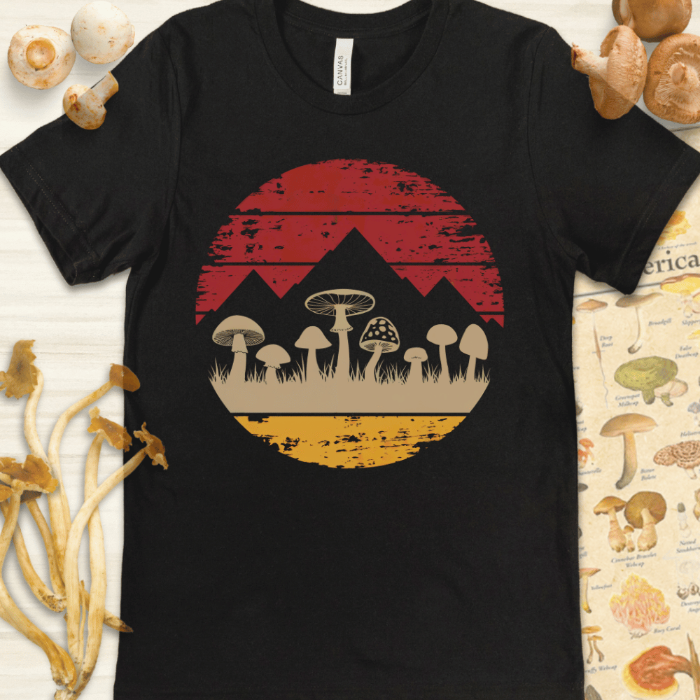 Fungal Sundown Tee Black