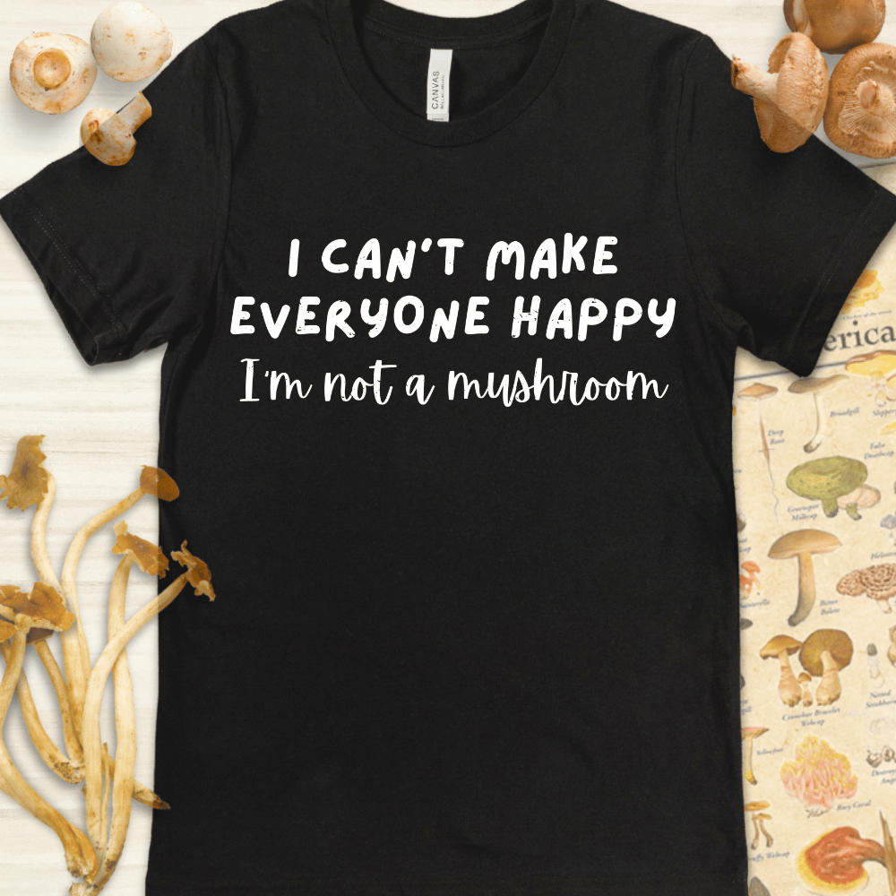 Happy Mushroom Tee Black