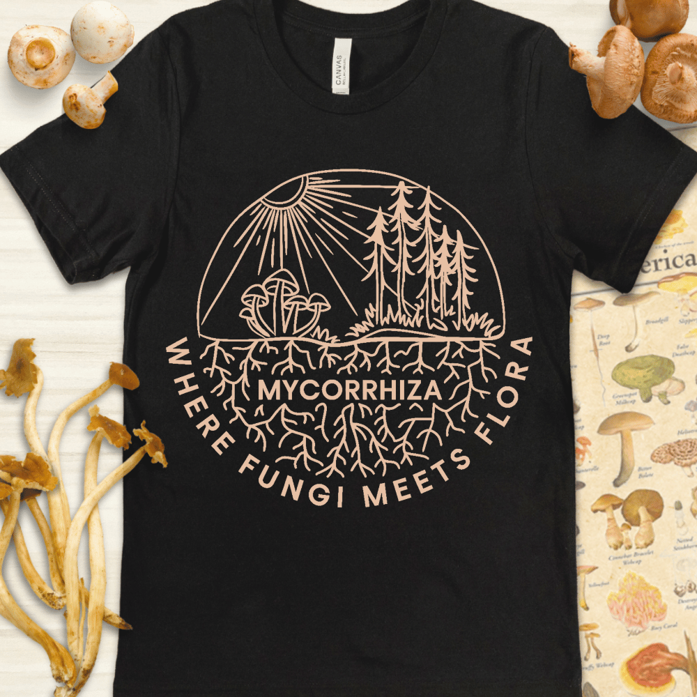 Mycorrhiza Fungi Tee Black