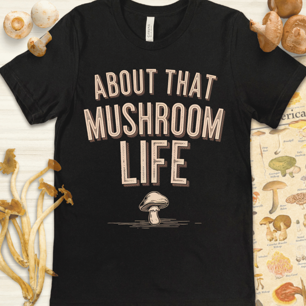 Mushroom Life Tee Black