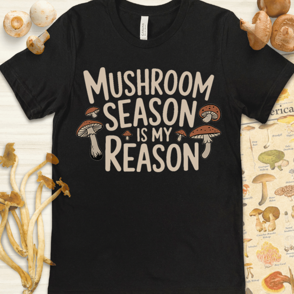 Mushroom Season Tee Black