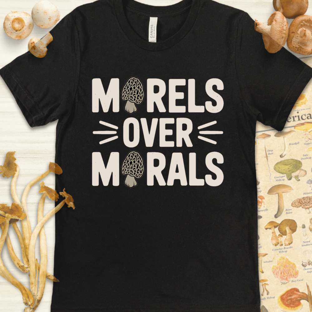 Morels Over Morals Tee Black