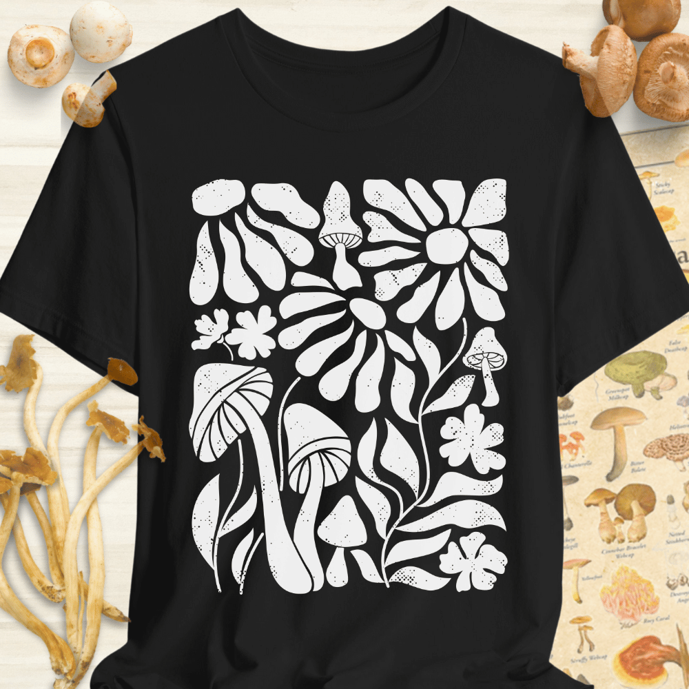 Flowers N shrooms Tee Black