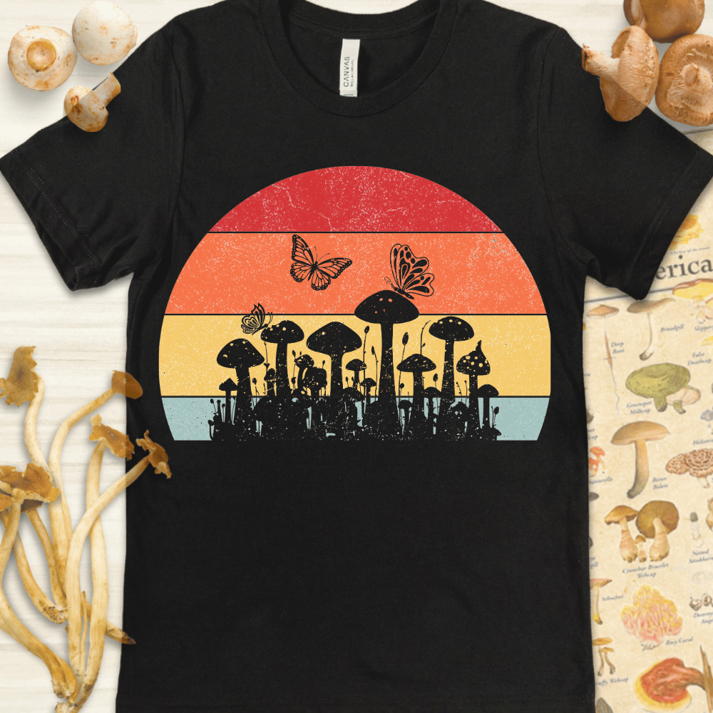 Sunset Butter Flies Tee Black