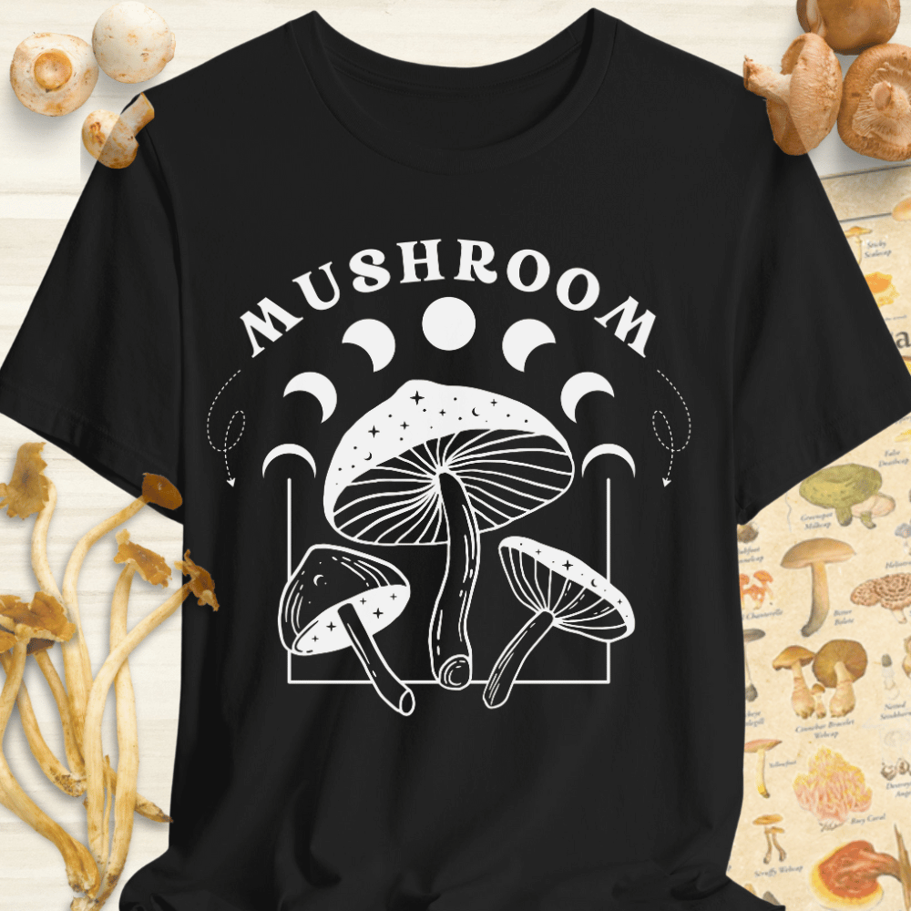 Mushroom Moon Cycle Tee Black