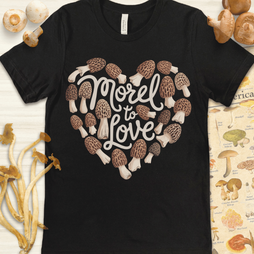 Morel To Love Heart Tee Black